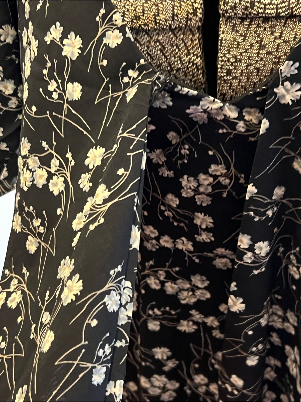 Black Floral Tie-Front Mini Dress - Picture 6 of 16